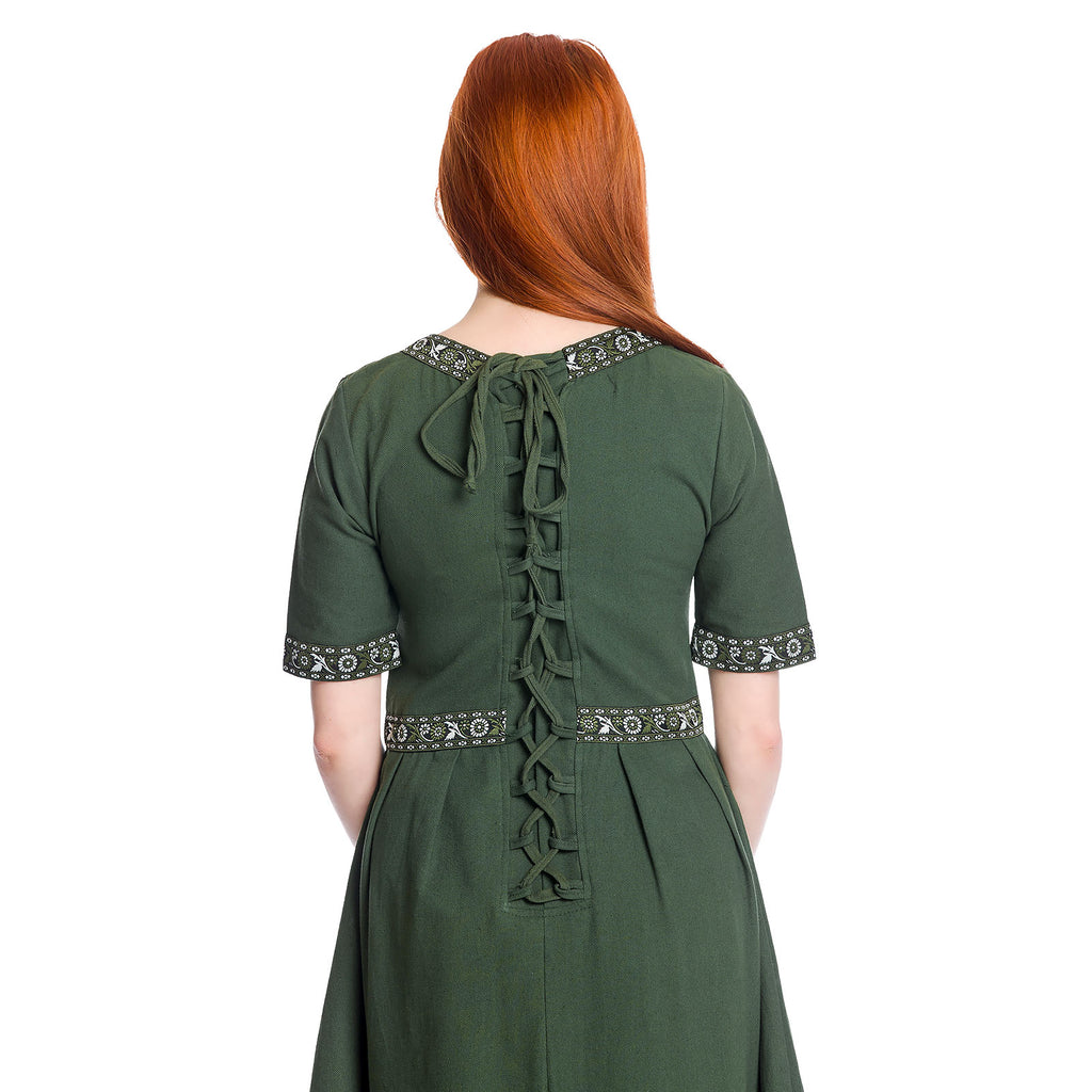 Produktbild Mittelalter Kleid Ennlin mit Kurzarm grün