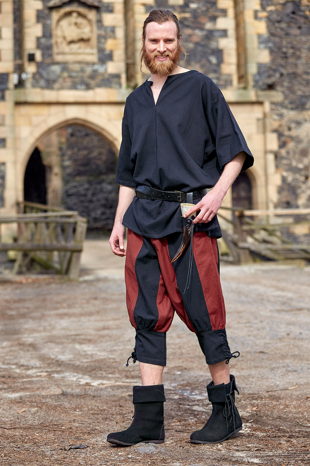 Product image Medieval knee breeches black-red