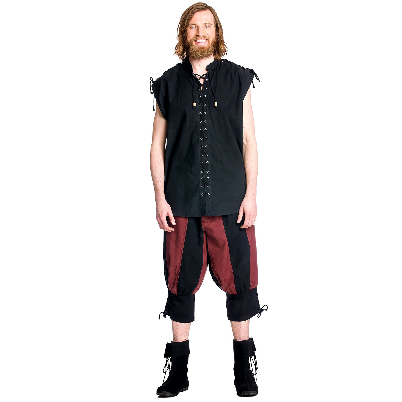Product image Medieval knee breeches black-red