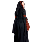 Produktbild Mittelalter Kapuzenkleid Isolde schwarz-rot