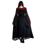 Produktbild Mittelalter Kapuzenkleid Isolde schwarz-rot