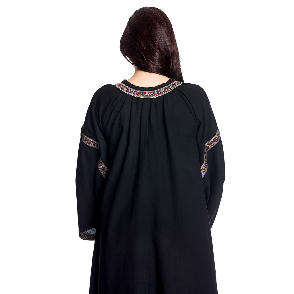 Produktbild Mittelalter Kleid Ida mit Trompetenärmel schwarz