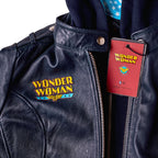 Produktbild Wonder Woman - Logo Lederjacke mit Kapuze blau