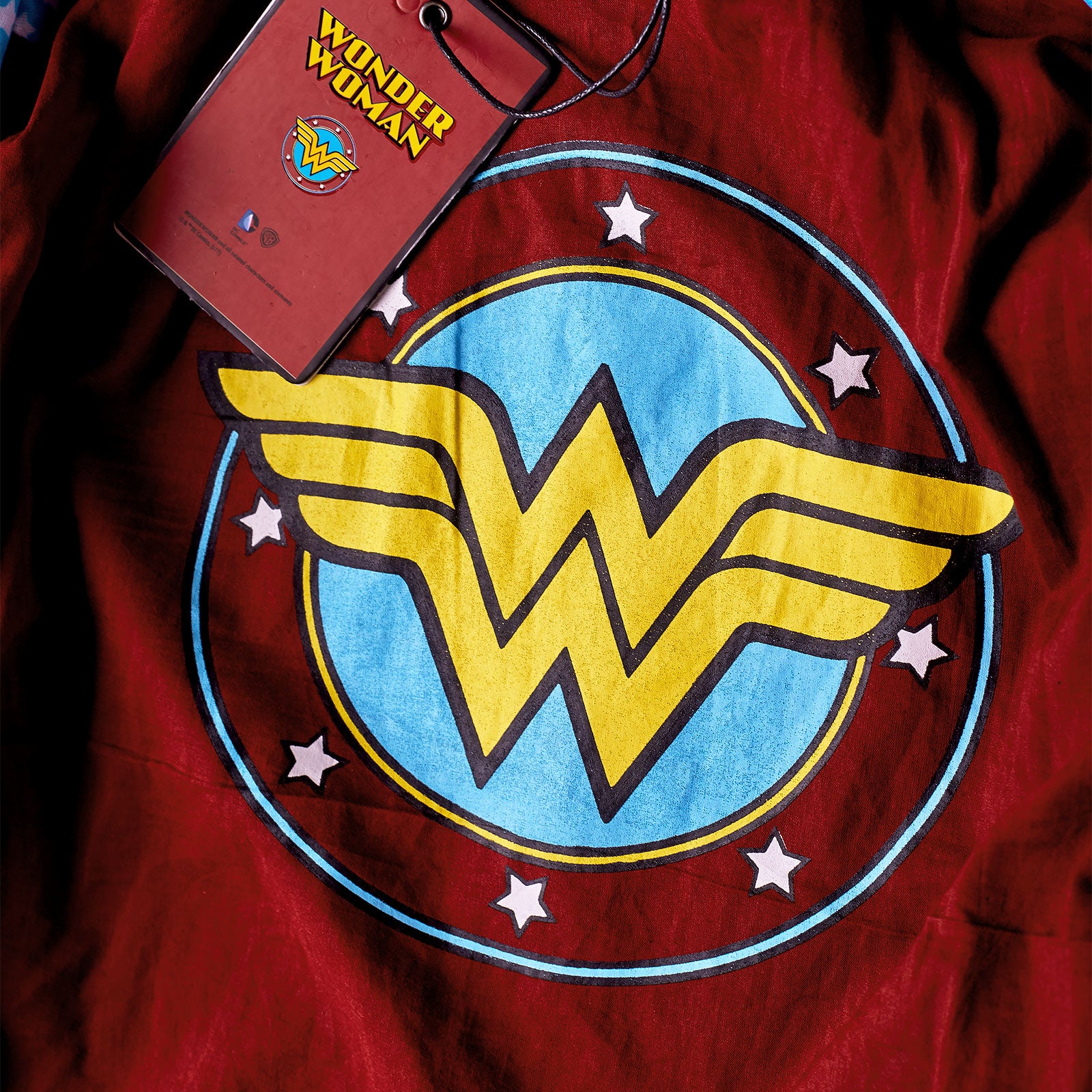 Produktbild Wonder Woman - Logo Lederjacke mit Kapuze blau