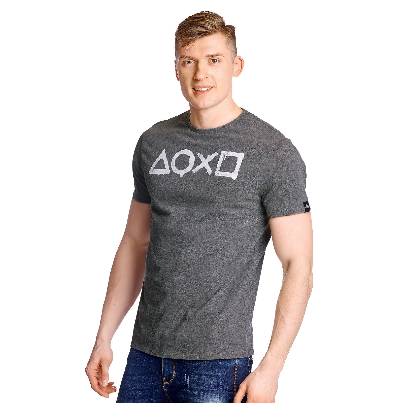 Produktbild PlayStation - Buttons T-Shirt grau