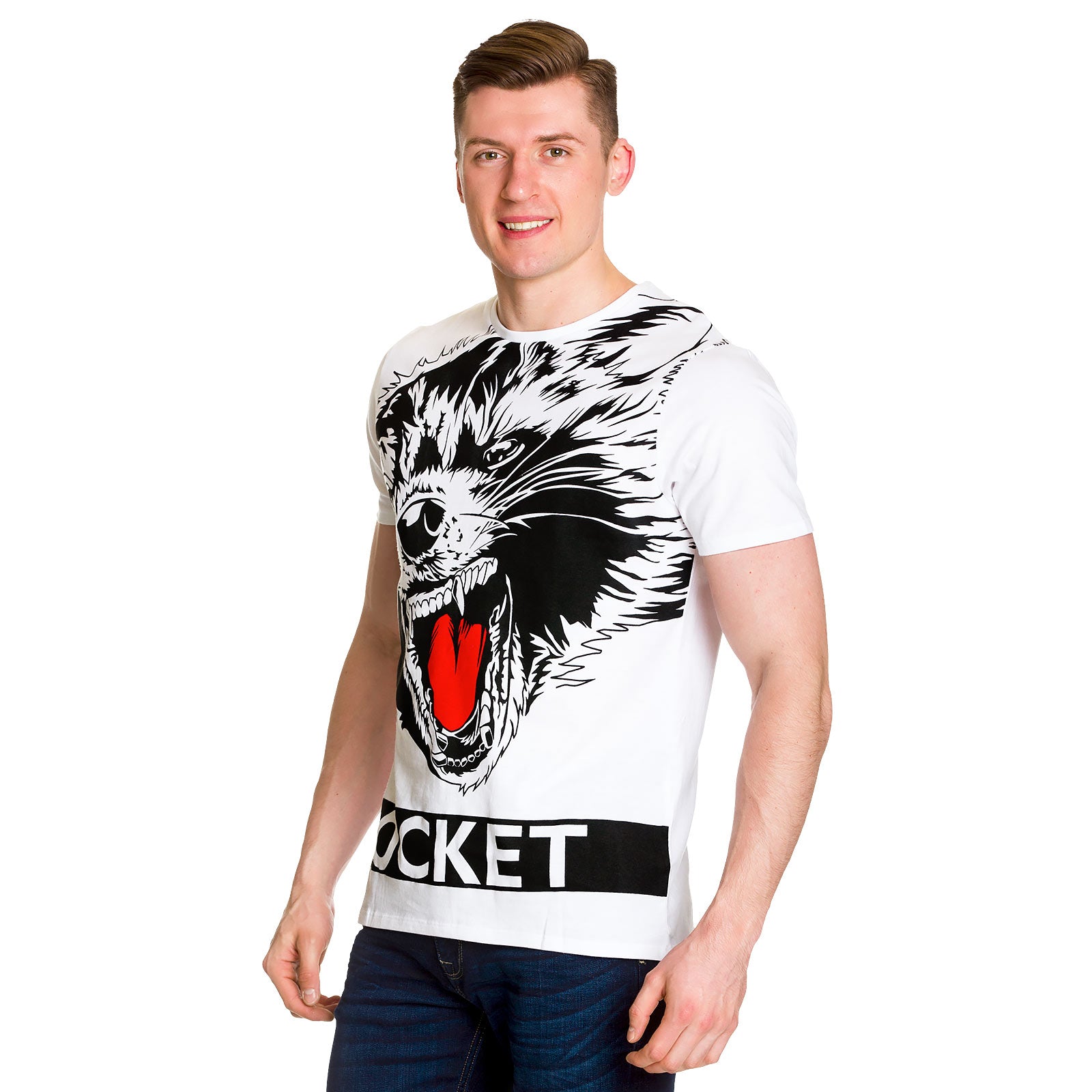 Produktbild Guardians of the Galaxy - Rocket Full Size T-Shirt weiß