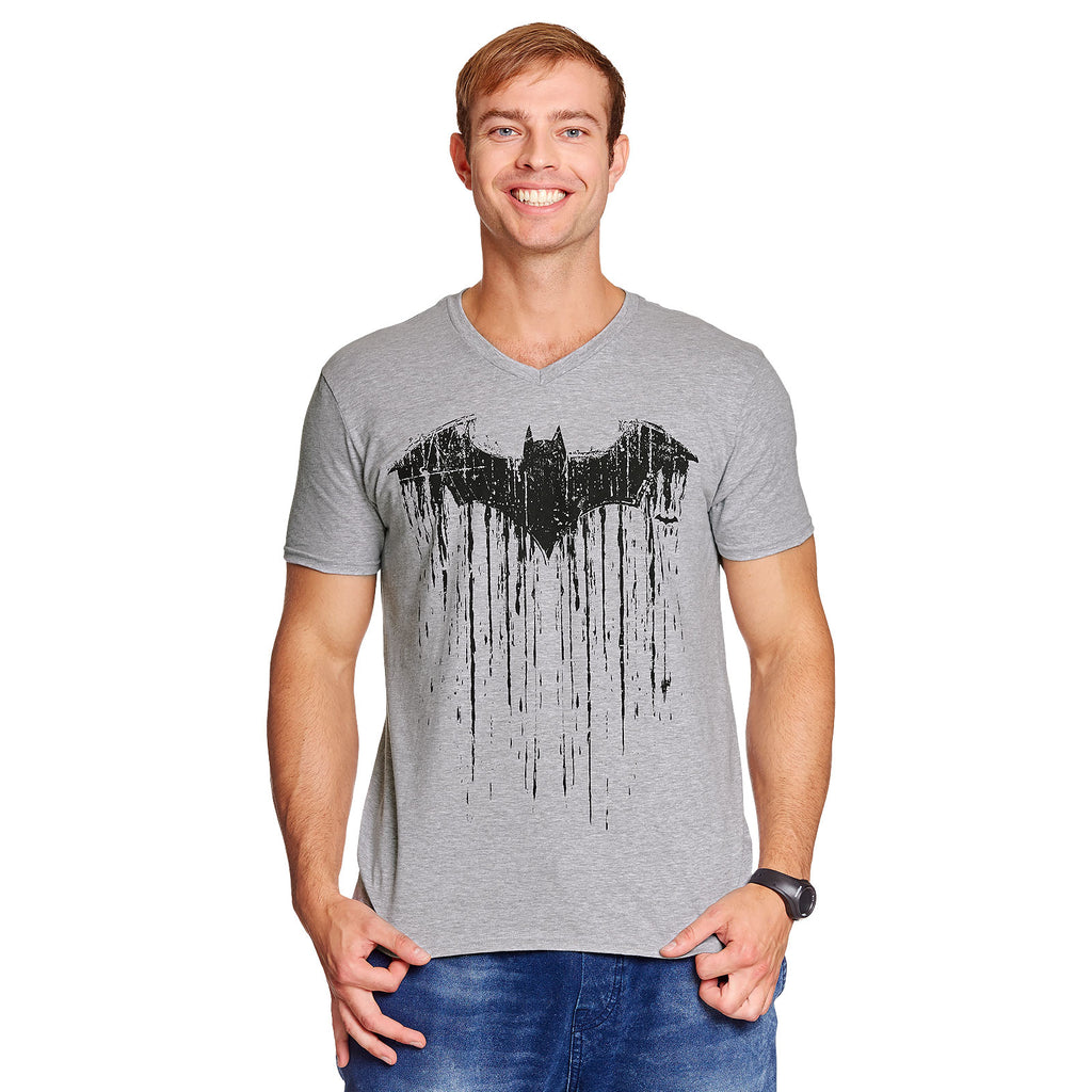 Produktbild Batman - Dripping Logo T-Shirt grau