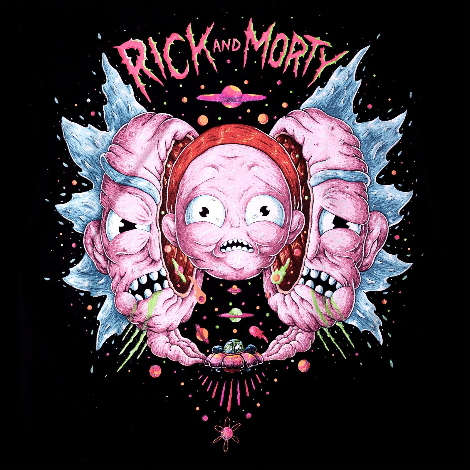 Produktbild Rick and Morty - Head Split T-Shirt schwarz