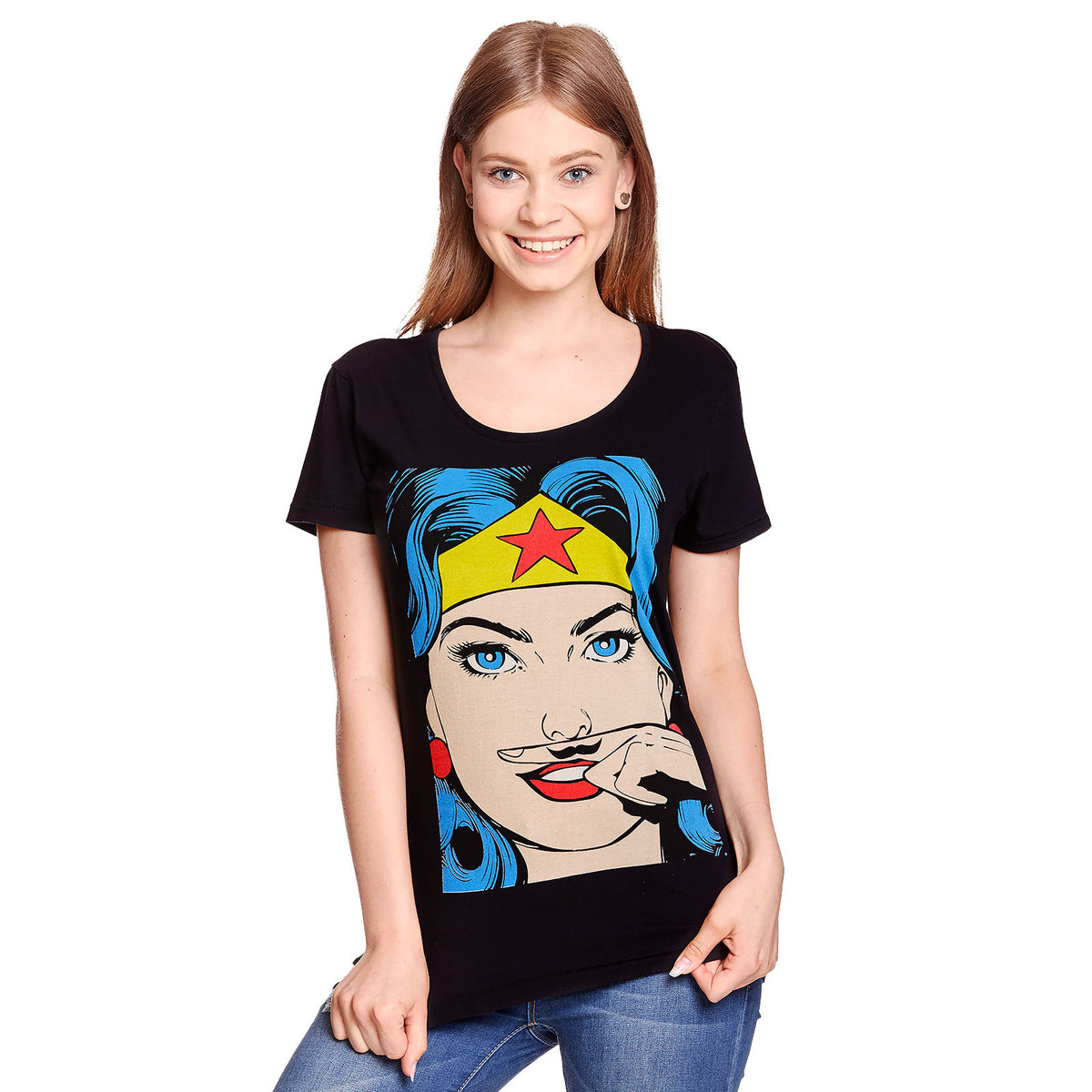 Produktbild Wonder Woman - Mustache T-Shirt Damen