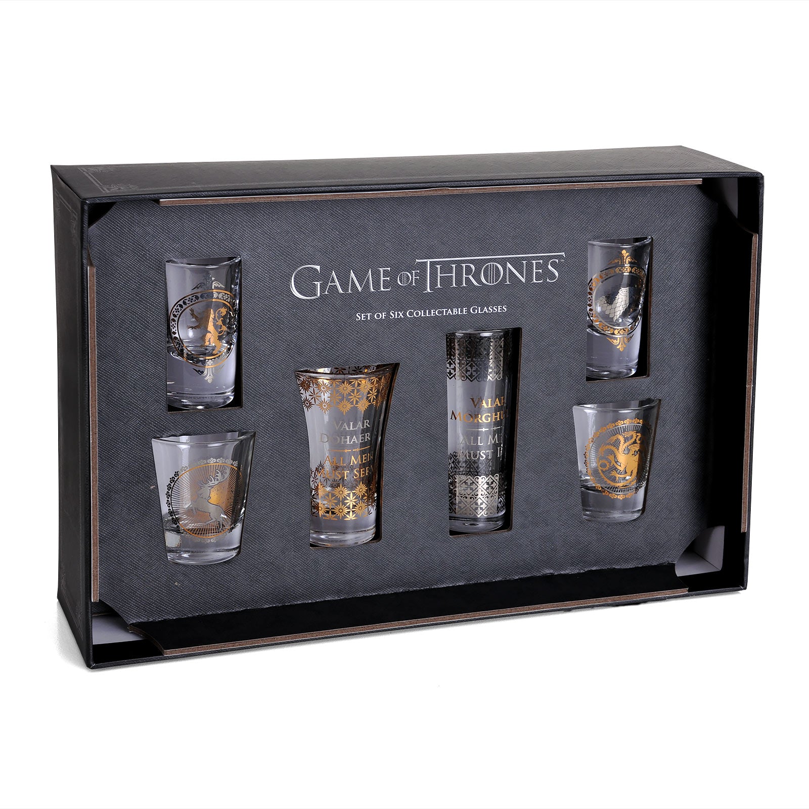 Produktbild Game of Thrones - Wappen Shots Gläser 6er Set