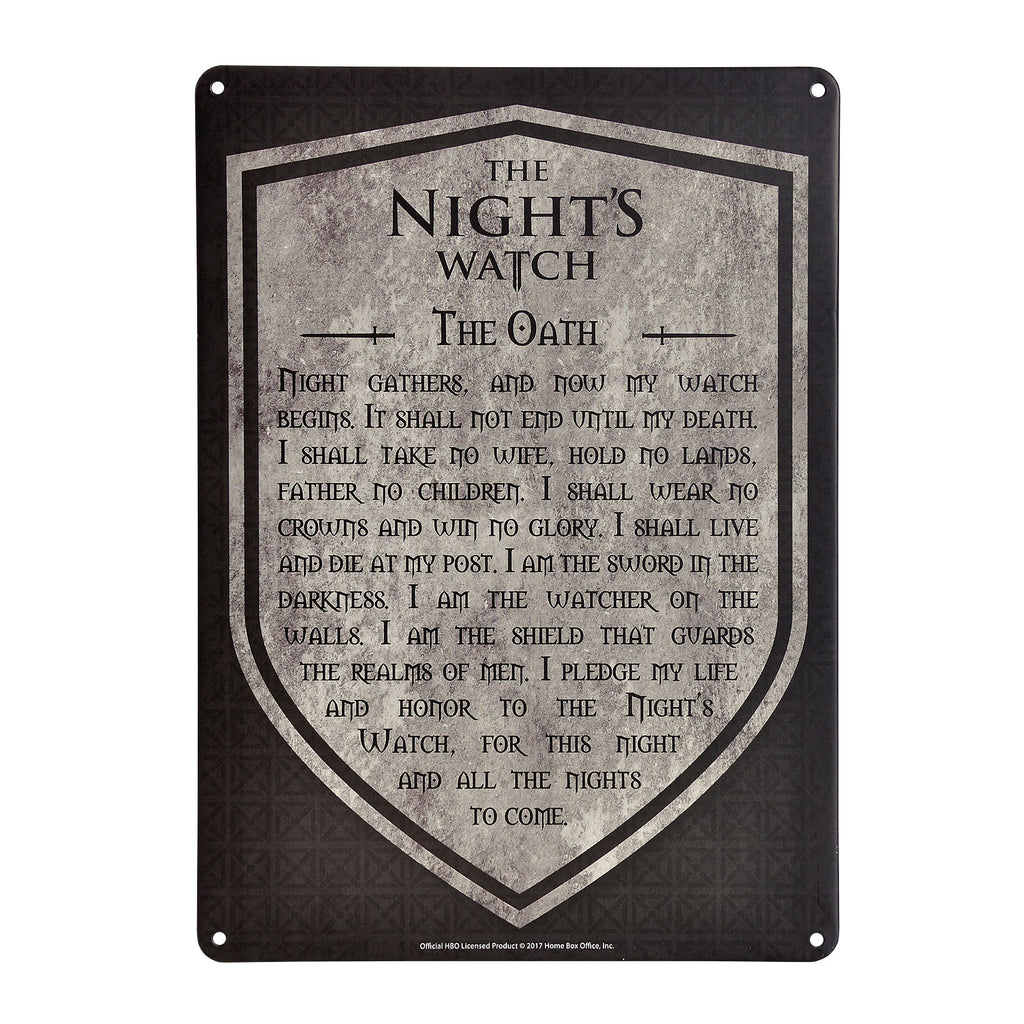 Produktbild Game of Thrones - Schwur der Nachtwache Schild