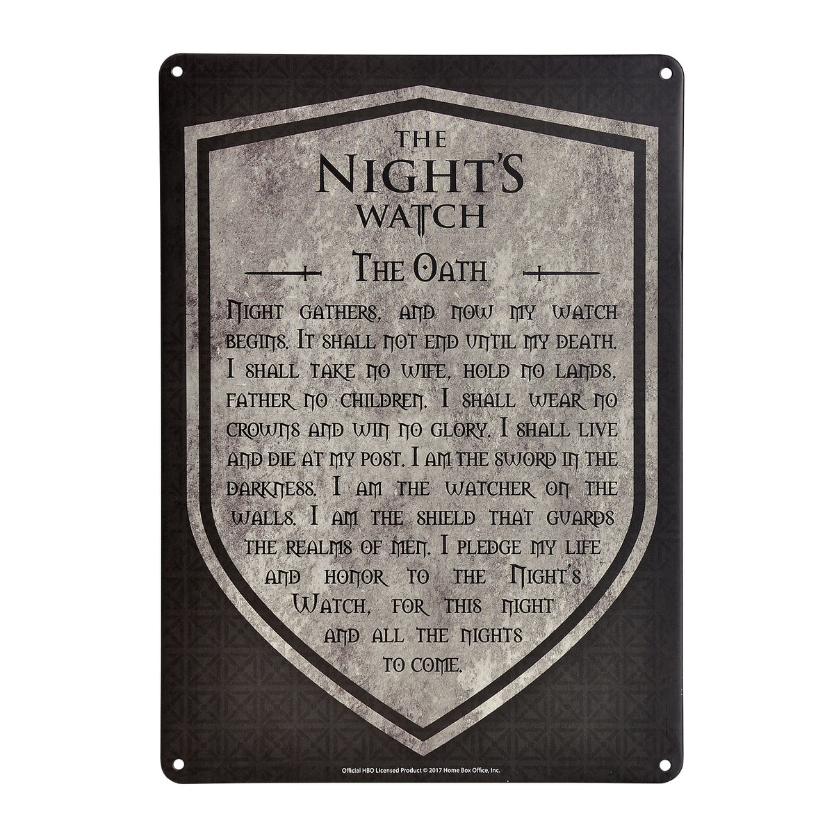 Produktbild Game of Thrones - Schwur der Nachtwache Schild