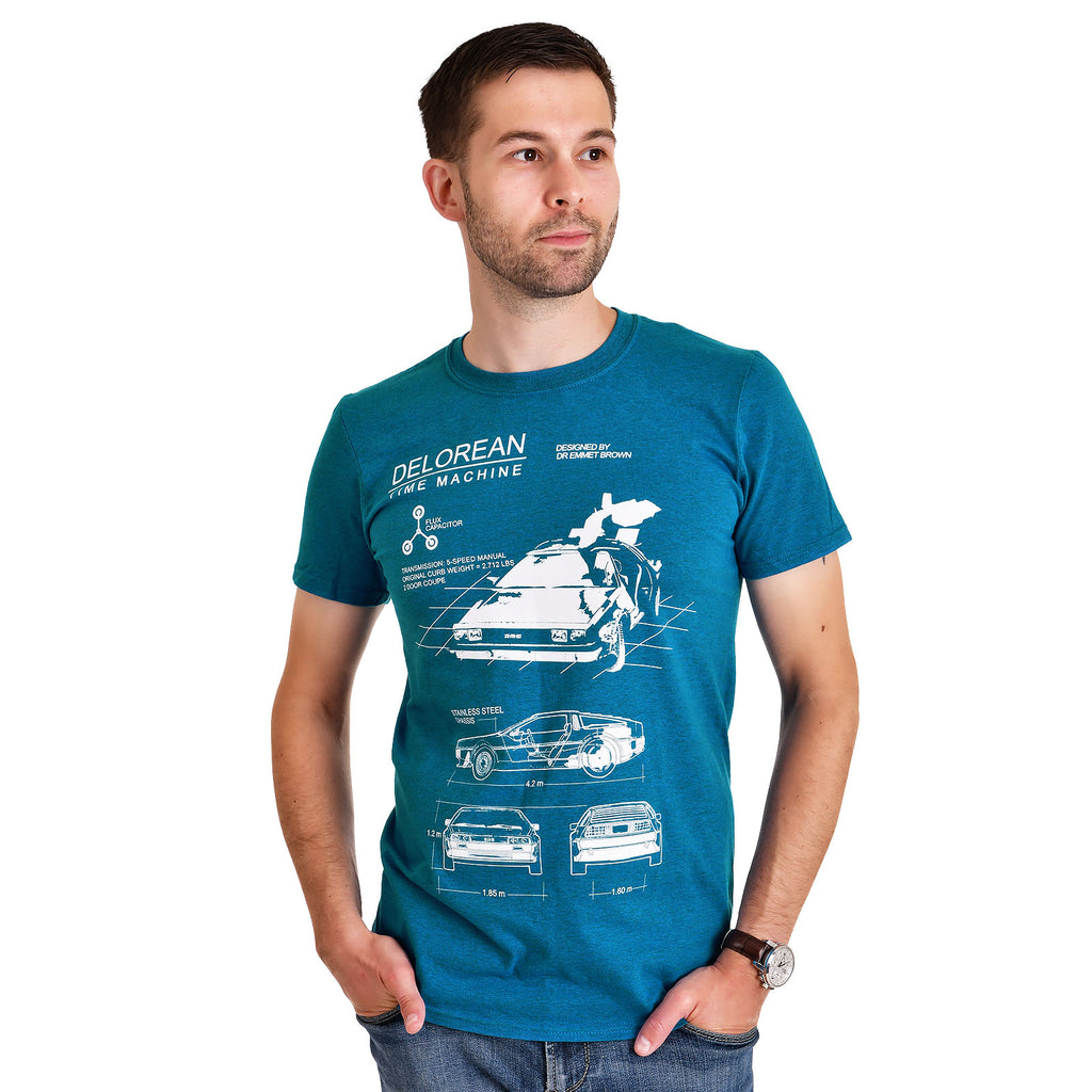 Produktbild Zurück in die Zukunft - Delorean T-Shirt blau