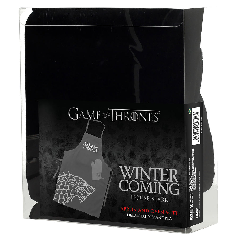 Produktbild Game of Thrones - House Stark Schürze mit Ofenhandschuh