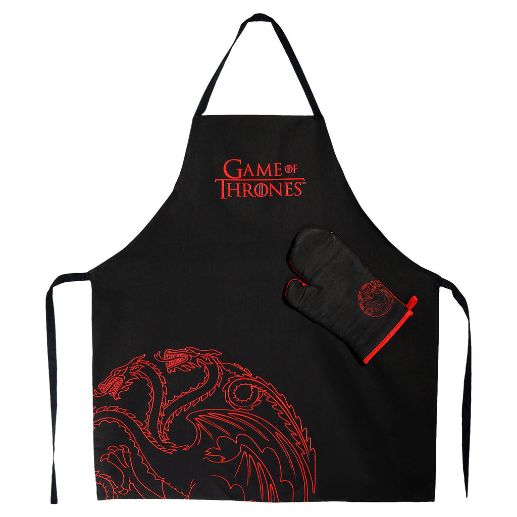 Produktbild Game of Thrones - Targaryen Schürze mit Ofenhandschuh