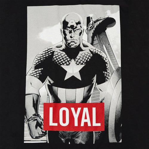 Produktbild Avengers - Captain America Loyal T-Shirt schwarz