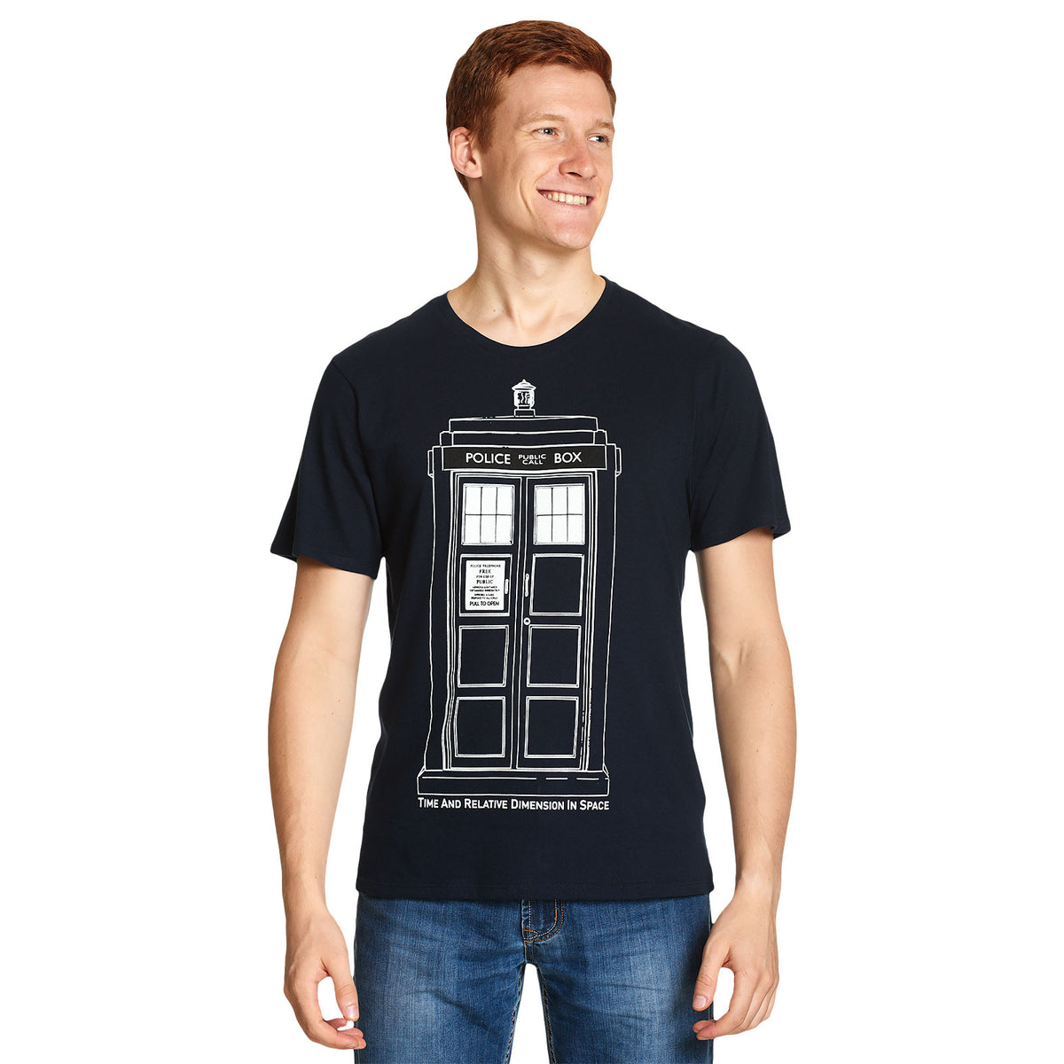 Produktbild Doctor Who - Tardis Outline T-Shirt blau