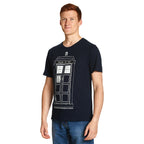 Produktbild Doctor Who - Tardis Outline T-Shirt blau