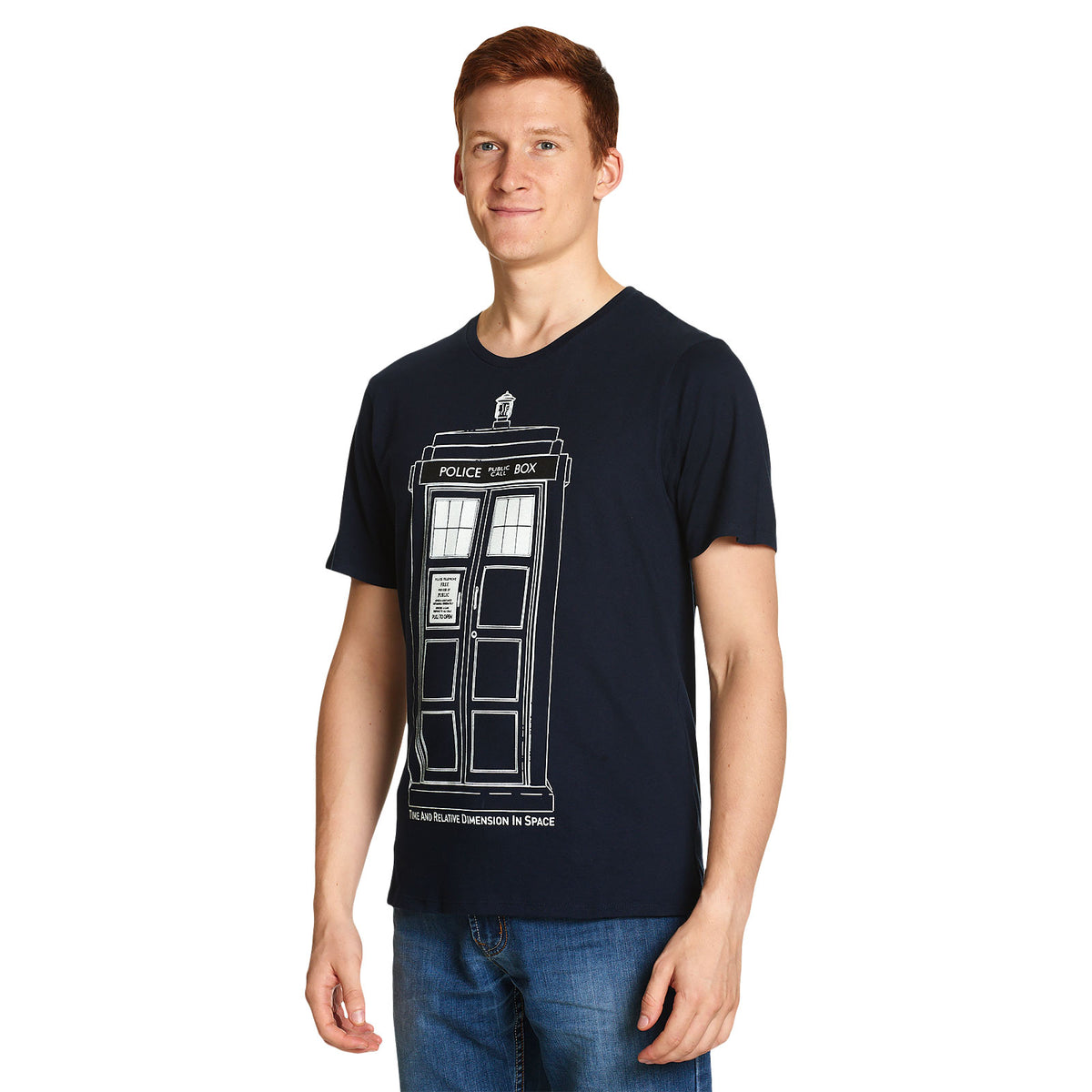 Produktbild Doctor Who - Tardis Outline T-Shirt blau