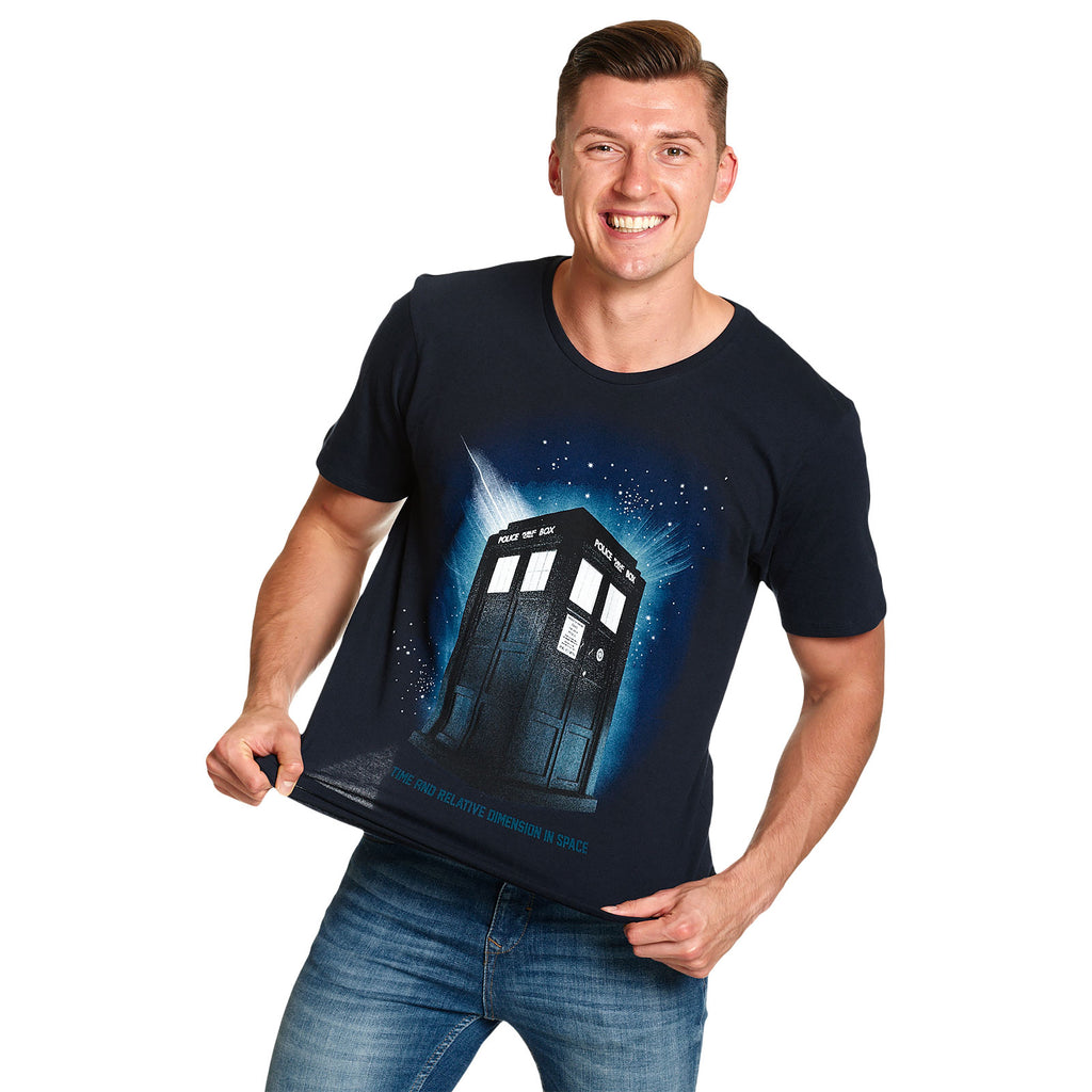 Produktbild Doctor Who - Tardis Space T-Shirt blau