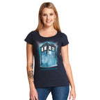 Produktbild Doctor Who - Tardis Space T-Shirt Damen blau
