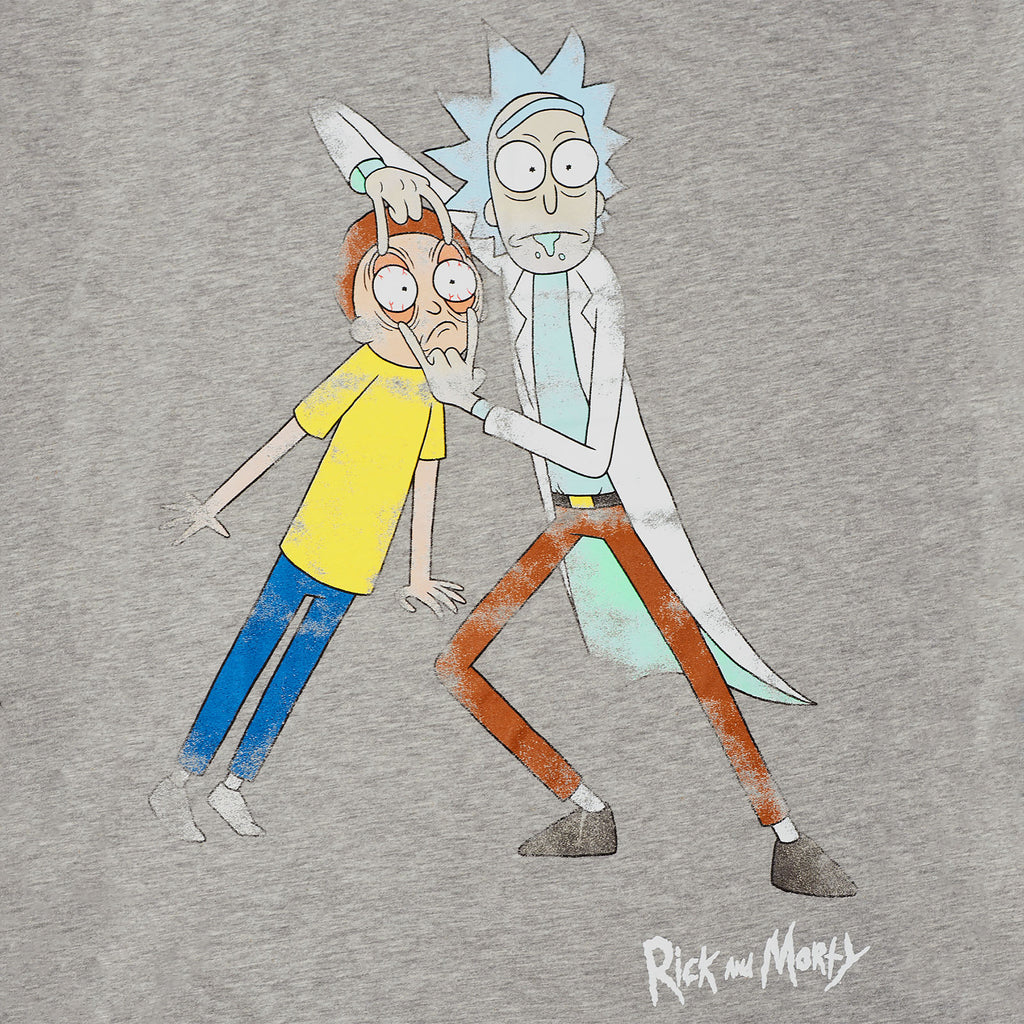 Produktbild Rick and Morty - Morty Eye Edit Distressed T-Shirt grau