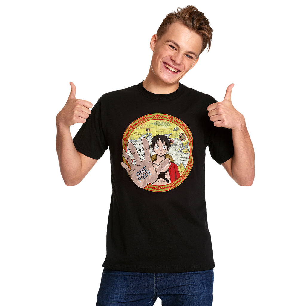 Produktbild One Piece - Map Circle T-Shirt schwarz