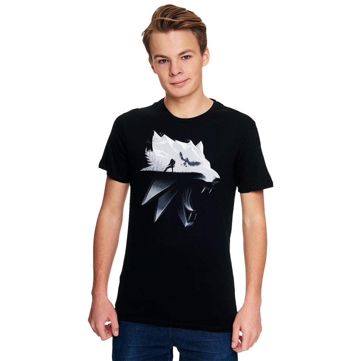 Produktbild Witcher - Wolf Silhouette T-Shirt schwarz