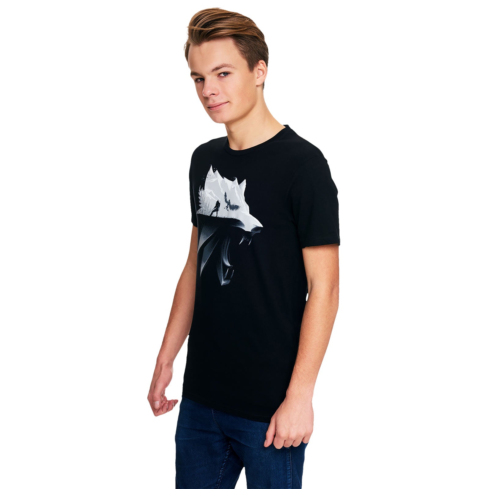 Produktbild Witcher - Wolf Silhouette T-Shirt schwarz