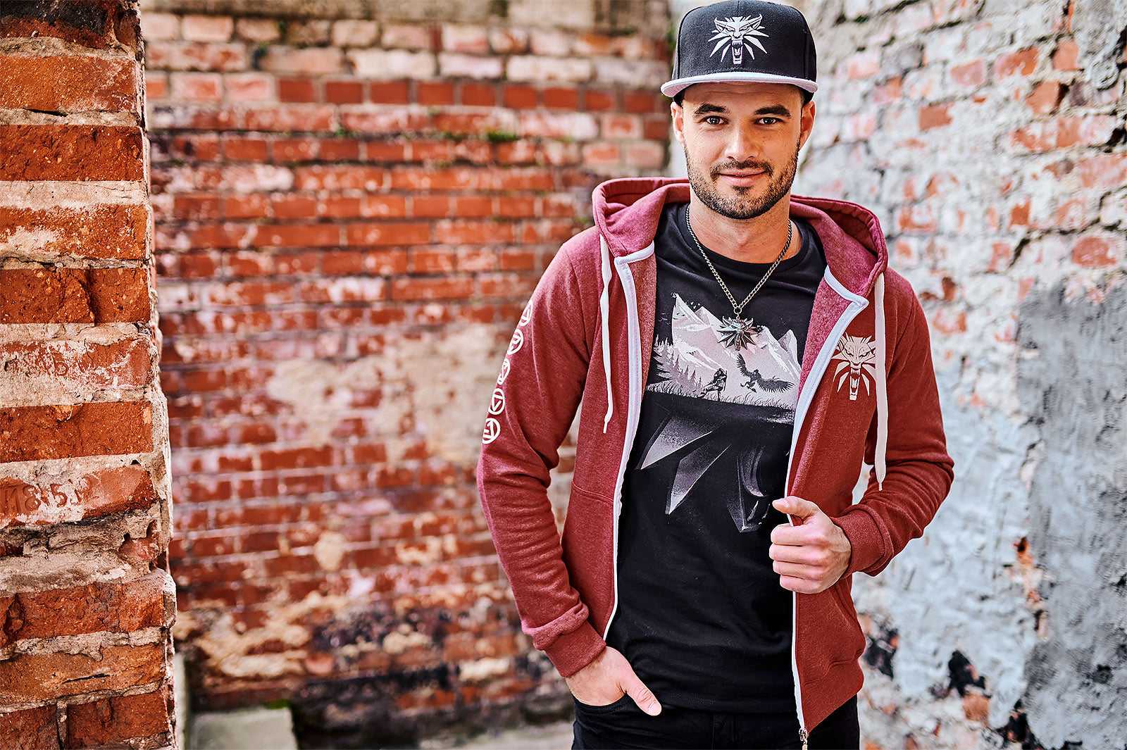 Produktbild Witcher - Wolf Silhouette T-Shirt schwarz