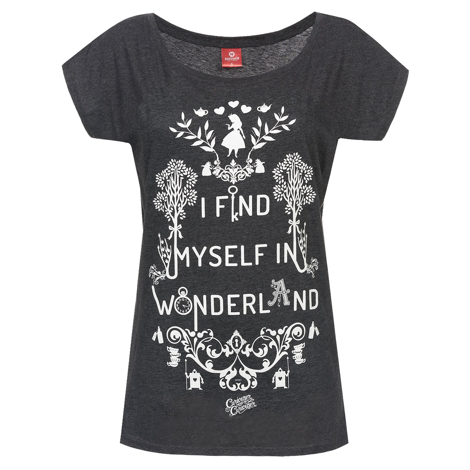 Produktbild Alice im Wunderland - Wonderland T-Shirt Damen Loose Fit grau