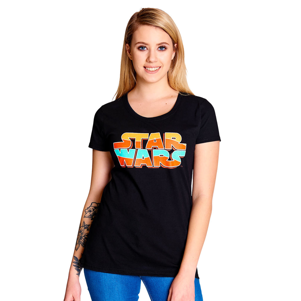 Produktbild Star Wars - Vintage Logo T-Shirt Damen schwarz