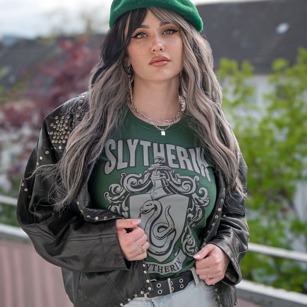 Produktbild Harry Potter - Slytherin Wappen T-Shirt Damen grün