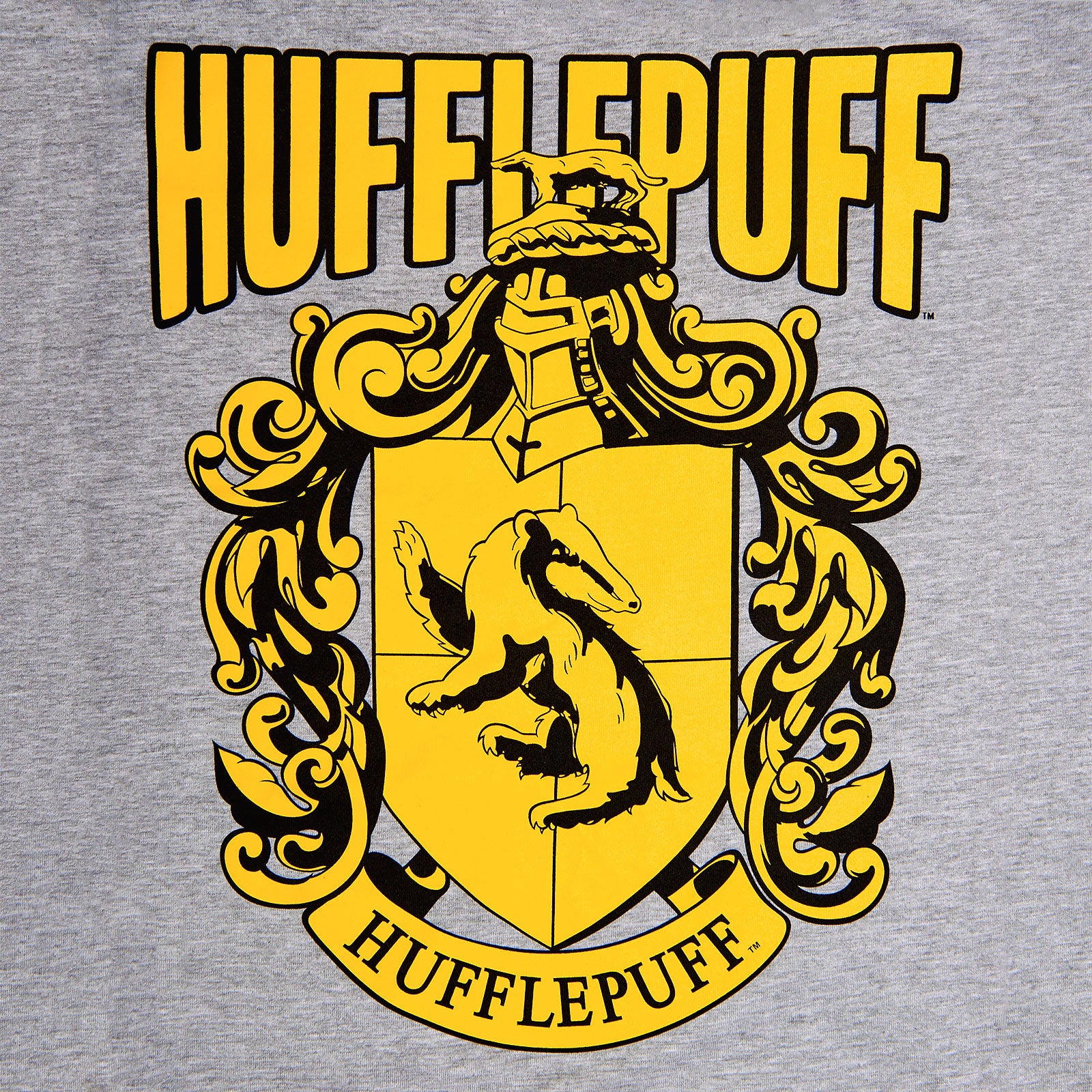Produktbild Harry Potter - Hufflepuff Wappen T-Shirt grau