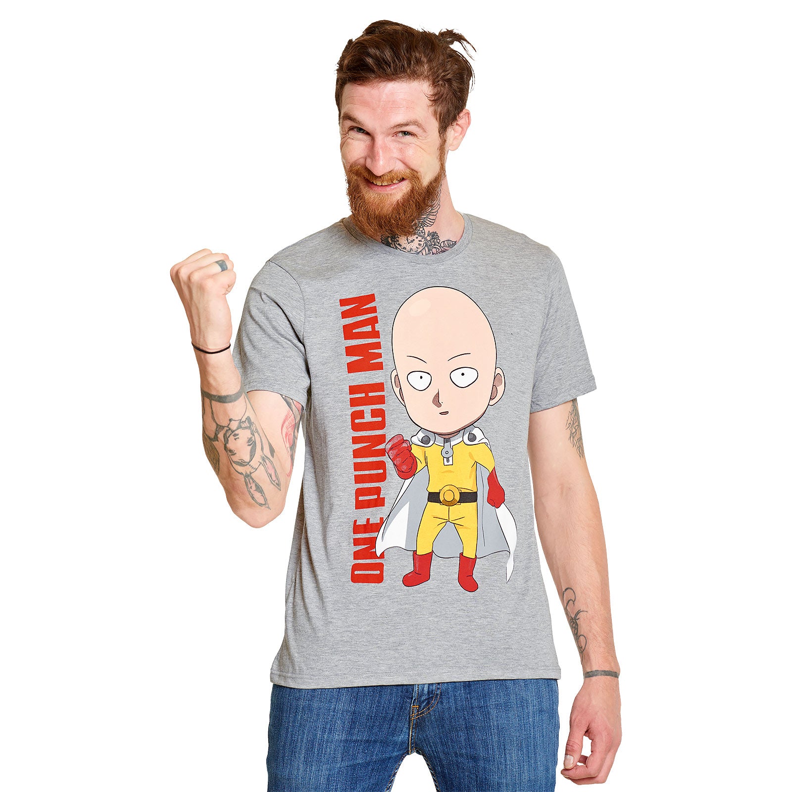 Produktbild One Punch Man - Super Saitama T-Shirt grau