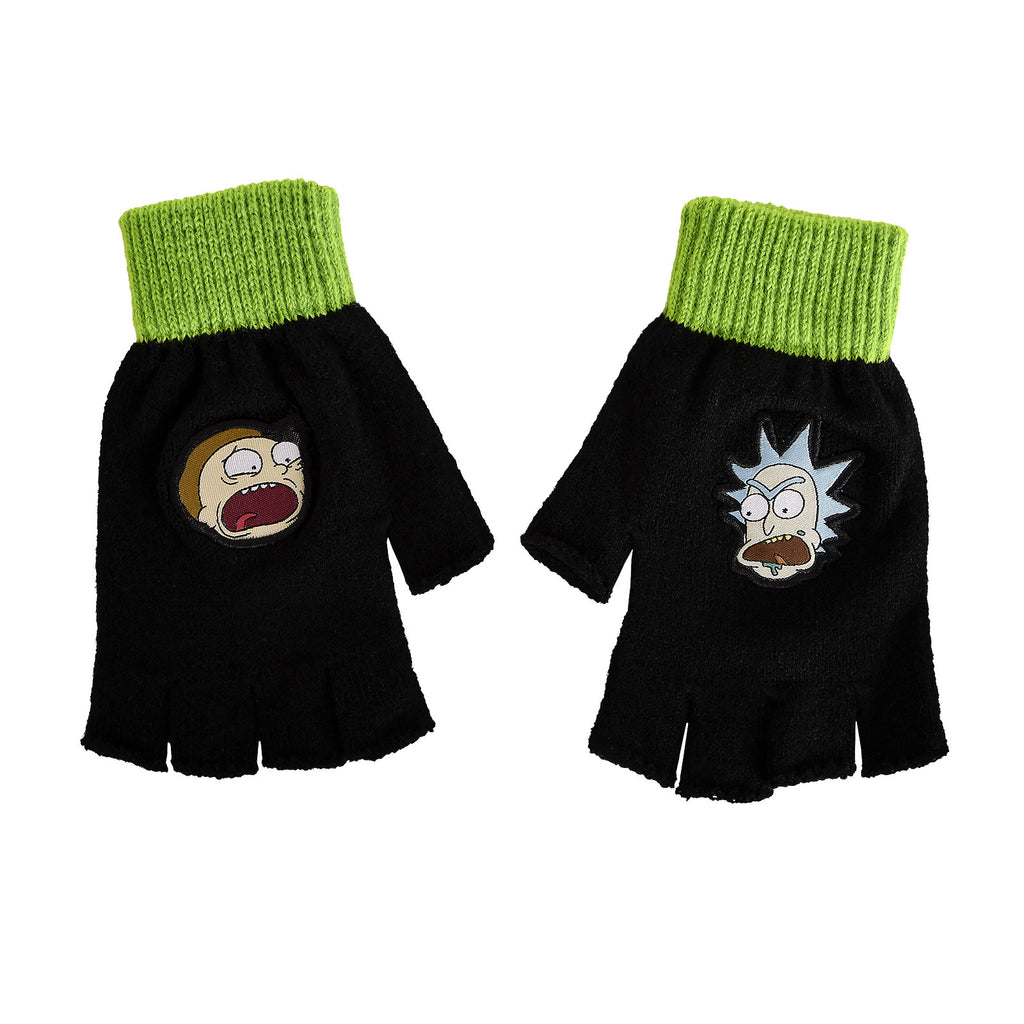 Produktbild Rick and Morty - Fingerlose Faces Handschuhe schwarz