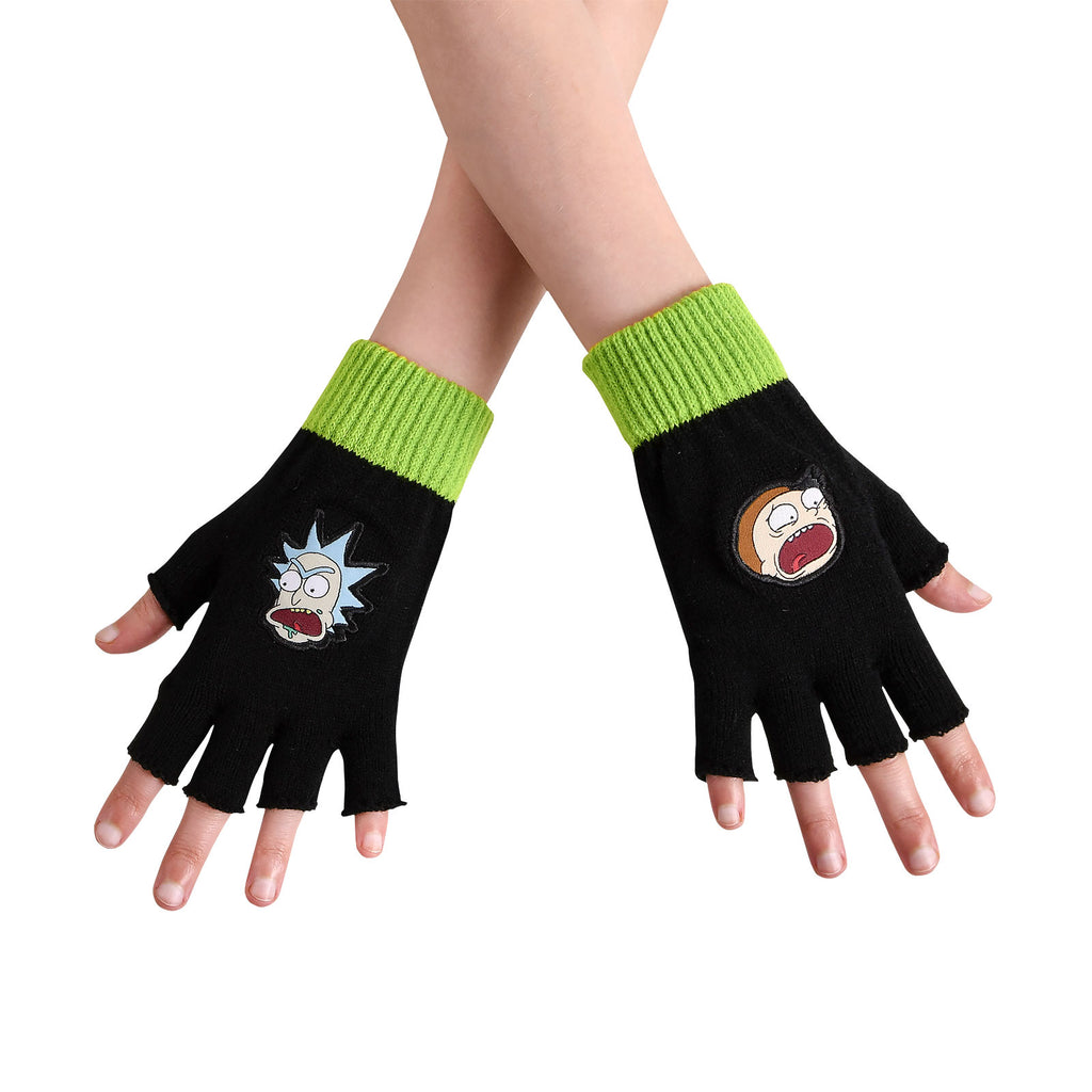 Produktbild Rick and Morty - Fingerlose Faces Handschuhe schwarz