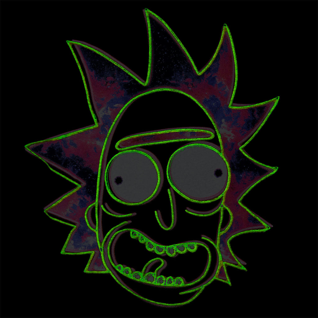 Produktbild Rick and Morty - Neon Rick Glow in the Dark T-Shirt schwarz