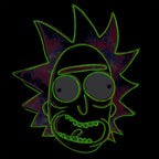 Produktbild Rick and Morty - Neon Rick Glow in the Dark T-Shirt schwarz