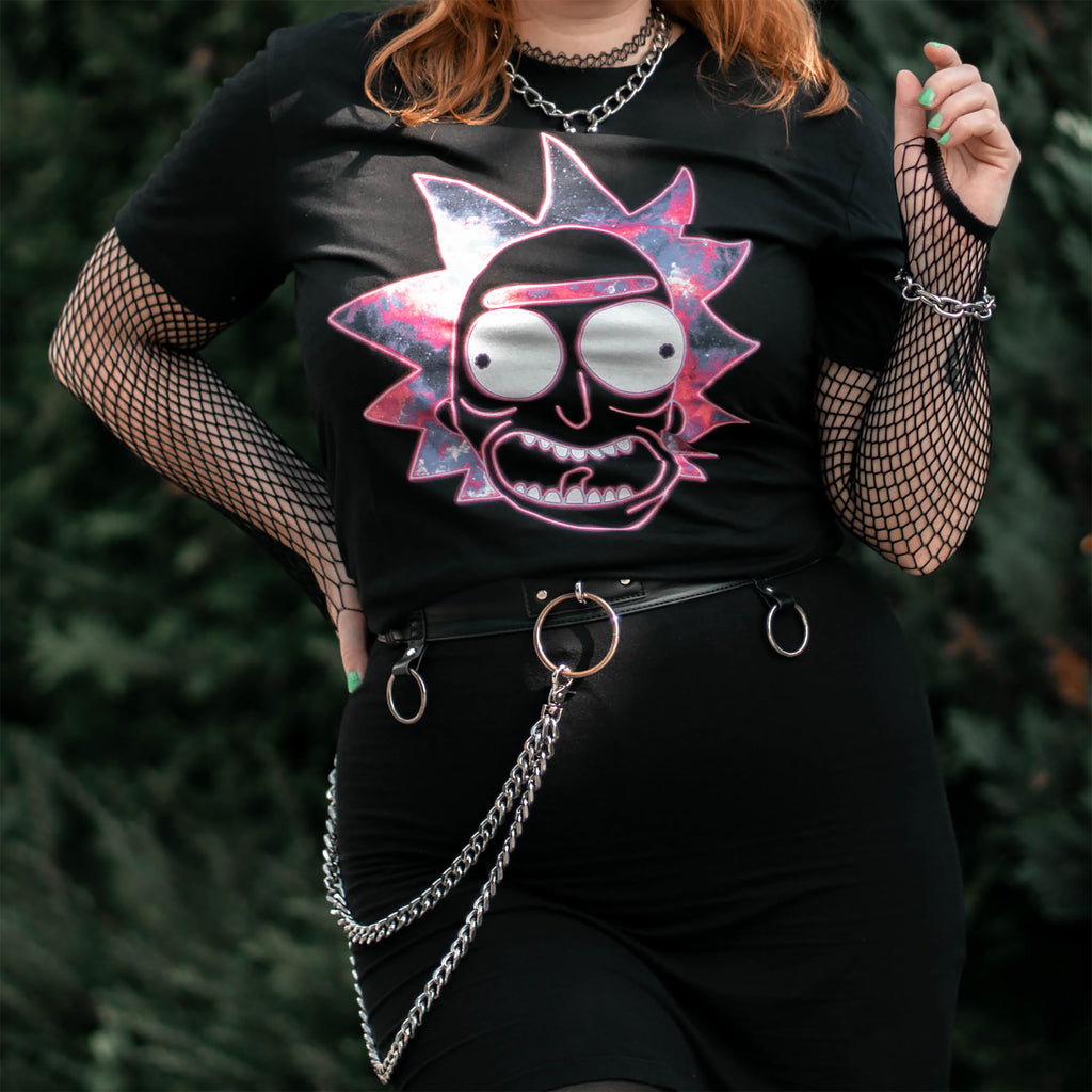 Produktbild Rick and Morty - Neon Rick Glow in the Dark T-Shirt schwarz