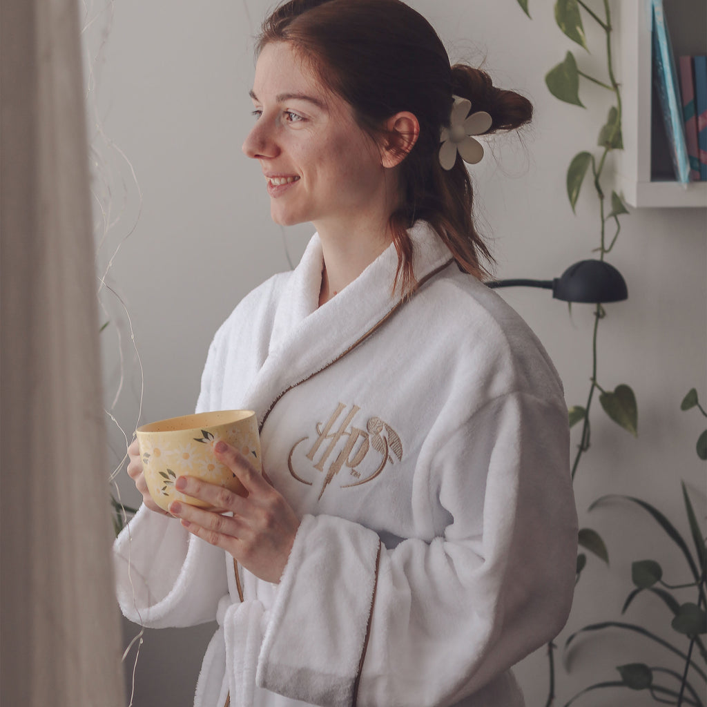 Produktbild Harry Potter - Goldener Schnatz Bademantel Damen weiß