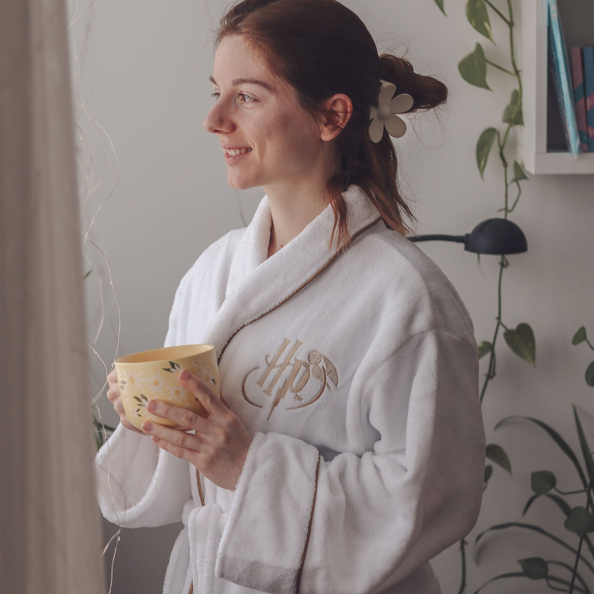 Produktbild Harry Potter - Goldener Schnatz Bademantel Damen weiß