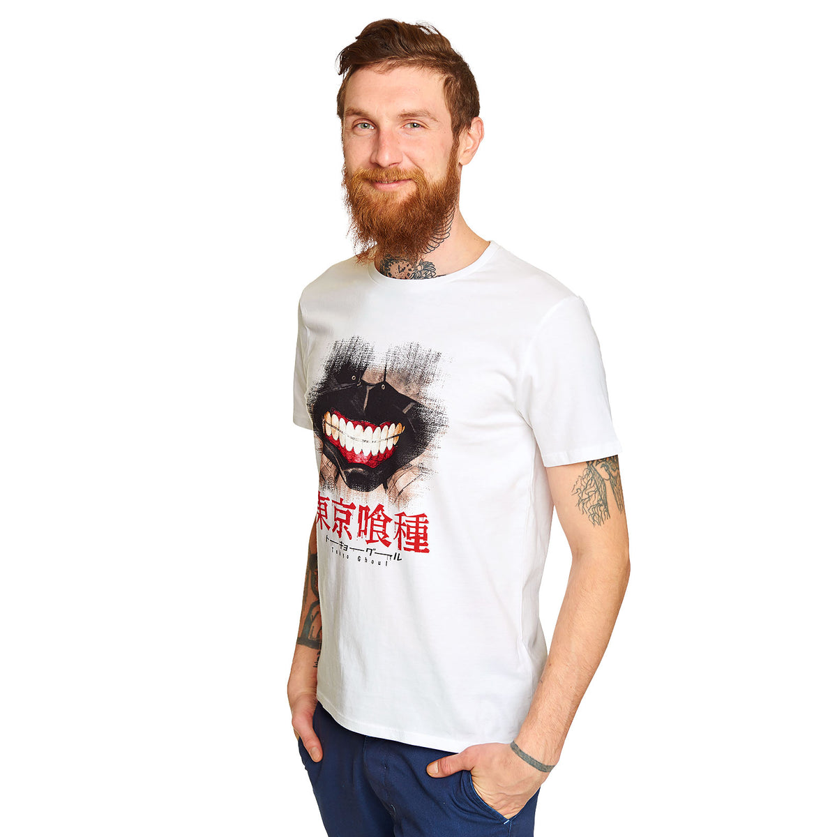 Produktbild Tokyo Ghoul - Kaneki Mask T-Shirt weiß