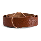 Product image Medieval ring belt with Celtic embossing brown