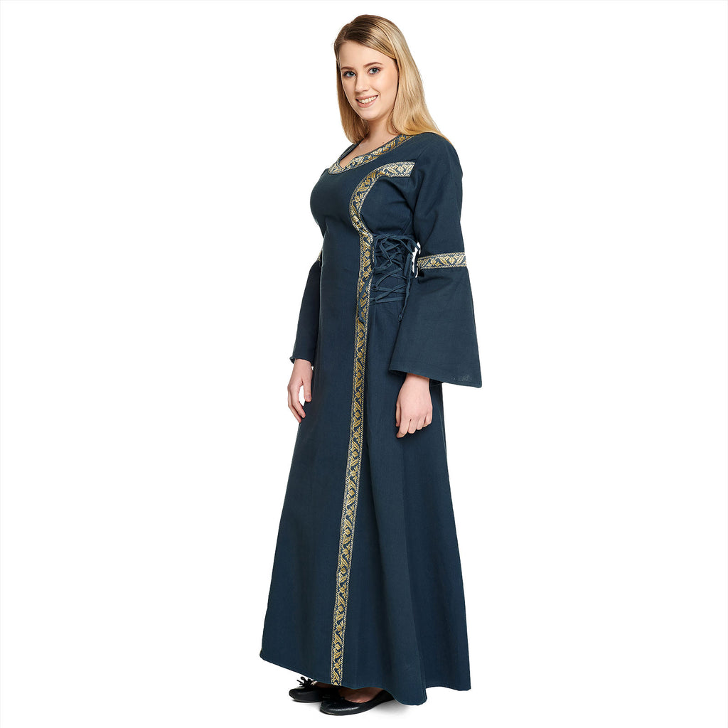 Produktbild Mittelalter Kleid Reinhild blau