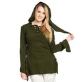 Produktbild Mittelalter Bluse Lea mit Kapuze grün