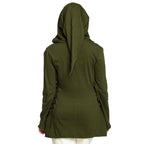 Produktbild Mittelalter Bluse Lea mit Kapuze grün