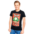 Produktbild Super Mario - 1 UP Pilz Propaganda Poster T-Shirt schwarz