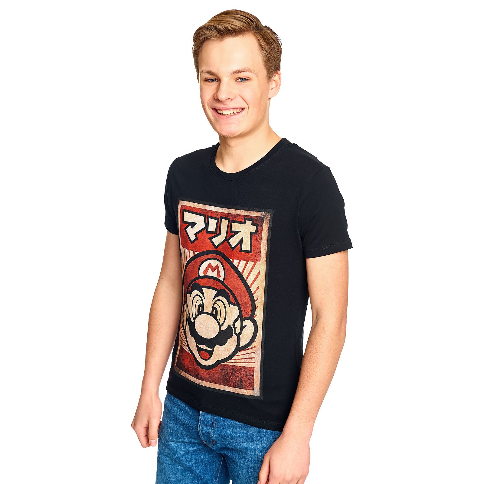 Produktbild Super Mario Propaganda Poster T-Shirt schwarz