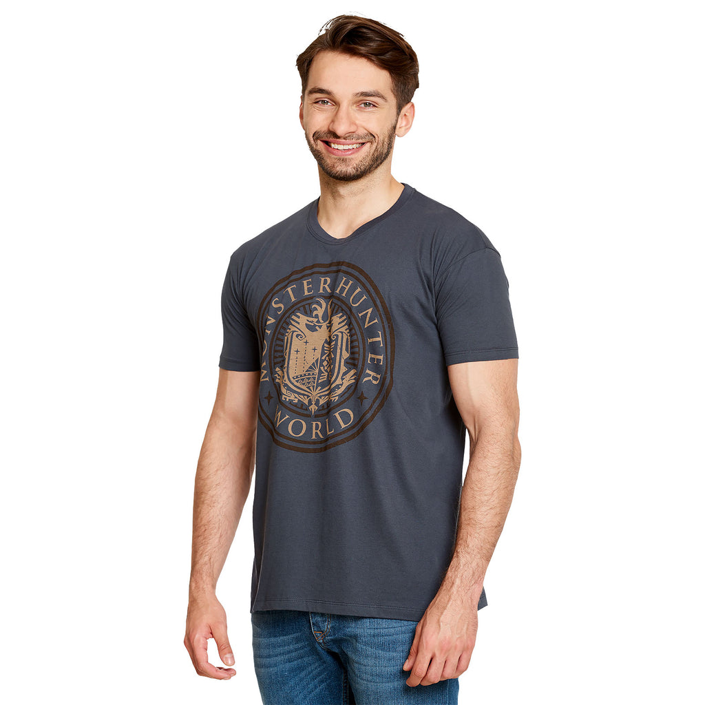 Produktbild Monster Hunter - World Logo T-Shirt blau